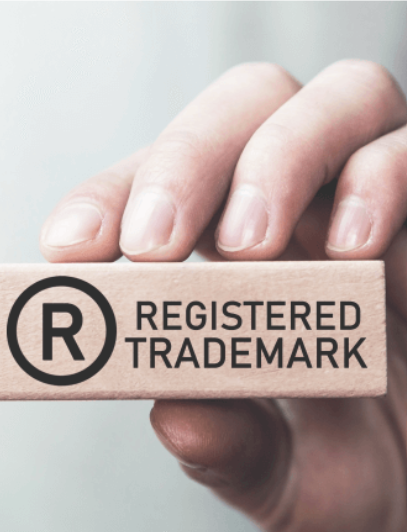 Registered trademark stamp symbolizing trademark protection